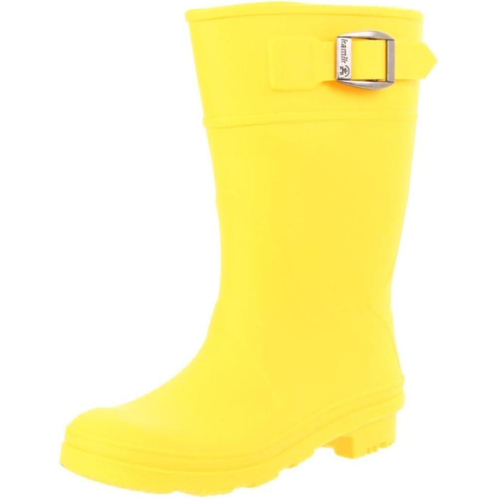 imageKamik Kids Raindrops Rain BootsTurquoiseYellow