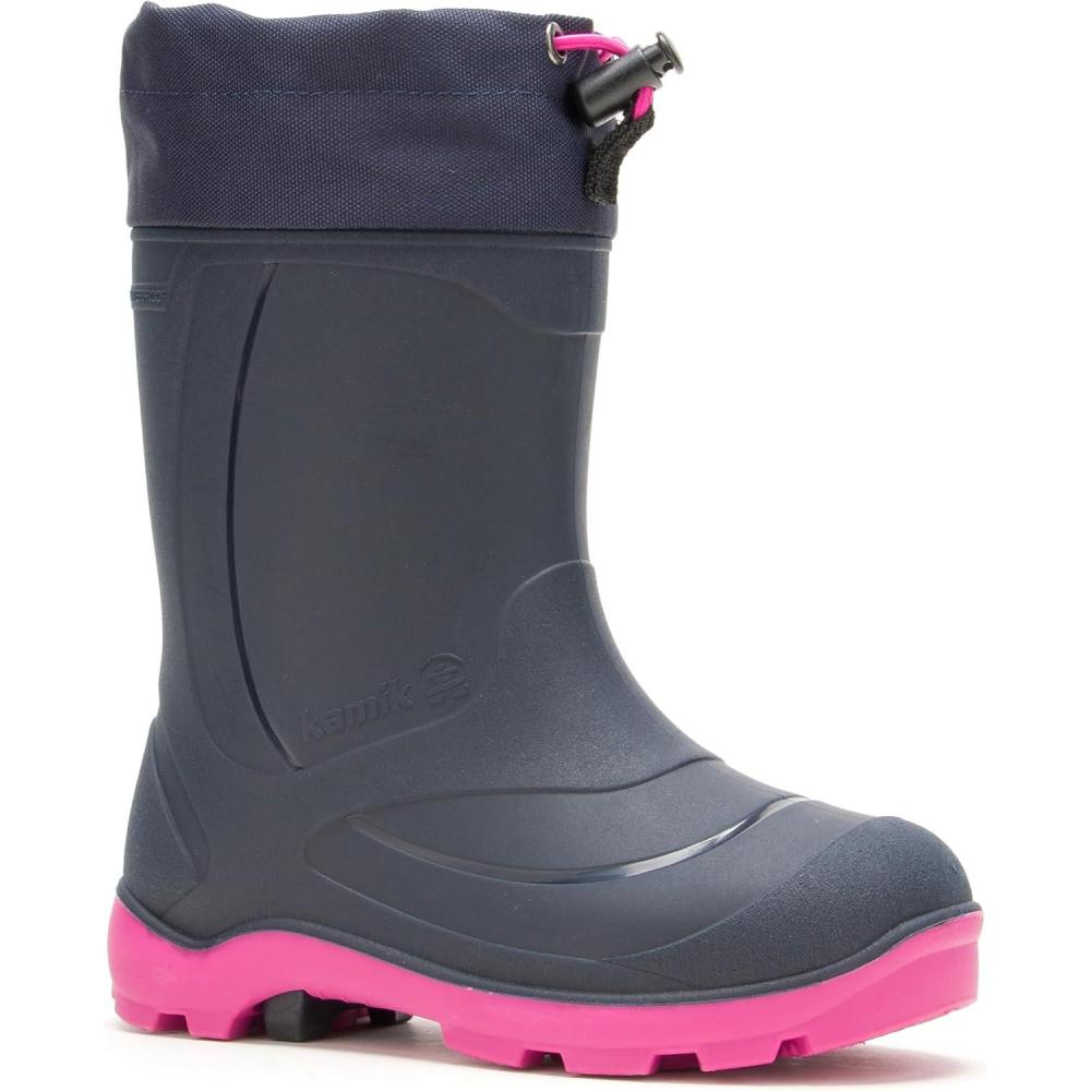 imageKamik Snobuster 1 Snow Boots for Kids Warm  Waterproof Kids BootsNavyMagenta