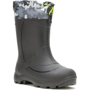 Kamik Snobuster 1, Snow Boots for Kids, Warm + Waterproof Kids Boots(Black/Charcoal)