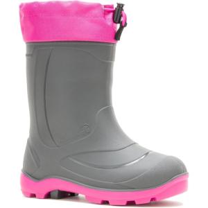 Kamik Snobuster 1, Snow Boots for Kids, Warm + Waterproof Kids Boots(Charcoal/Magenta)