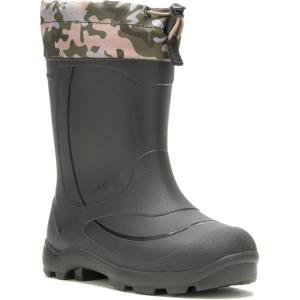 Kamik Snobuster 1, Snow Boots for Kids, Warm + Waterproof Kids Boots(Light Pink Camo)