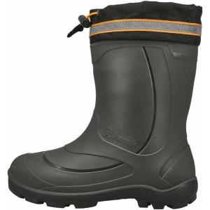 Kamik Unisex-Child Snobuster 3 Warm Waterproof Winter Boots Snow(Black Orange Khaki)