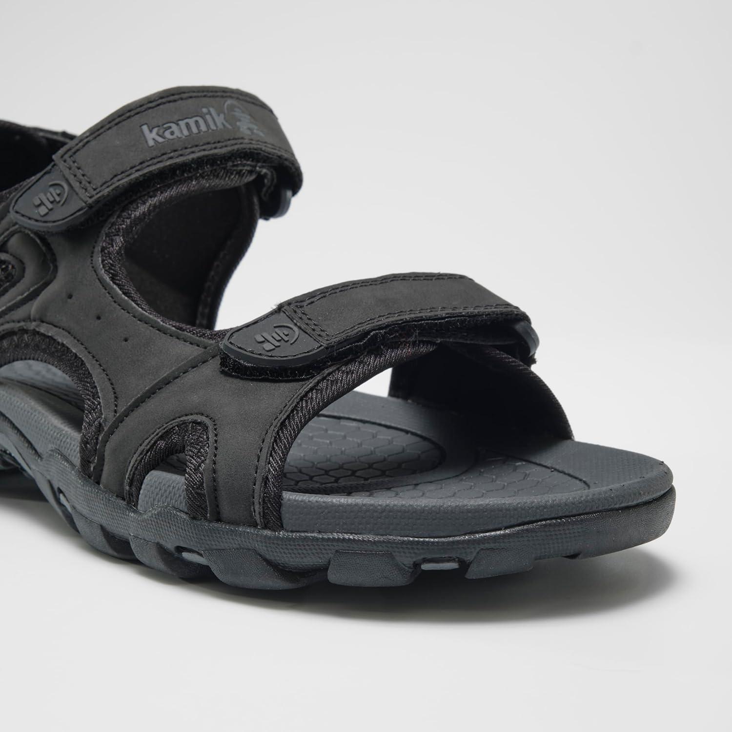imageKamik Mens Ankle Strap SandalsBlack