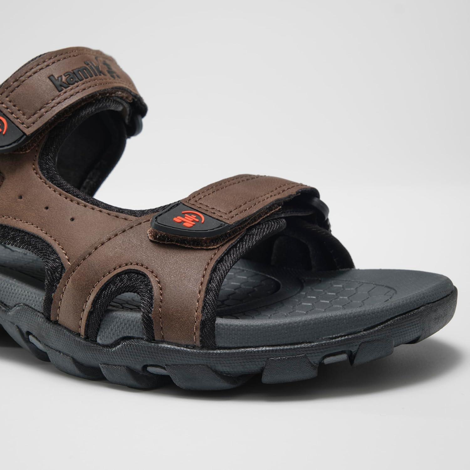 imageKamik Mens Ankle Strap SandalsBrown