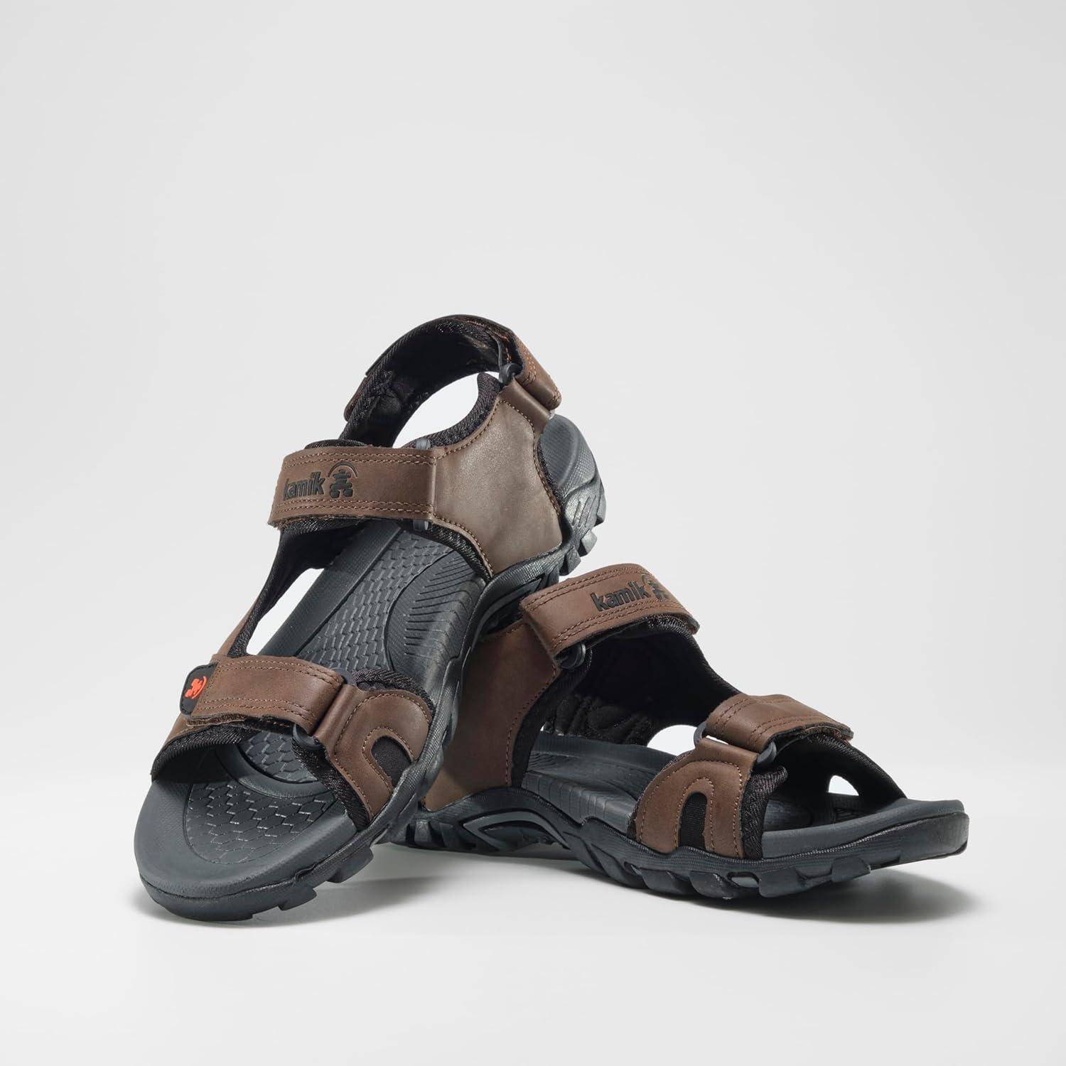 imageKamik Mens Ankle Strap SandalsBrown