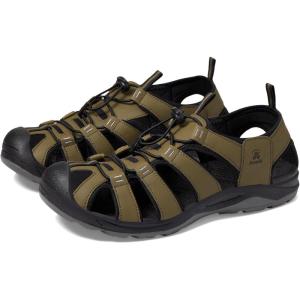 Kamik Men’s Fischer Fisherman Sandal(Dark Olive)