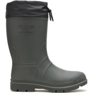 Kamik Forester Insulated + Waterproof Rubber Snow Boots, Snow Boots for Men(Khaki/Black)