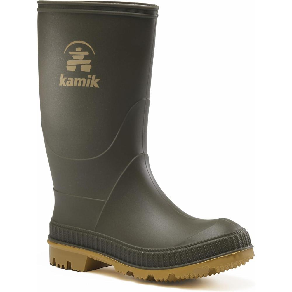 imageKamik Stomp Kids Rain Boots 100 Waterproof Kids BootsOlive