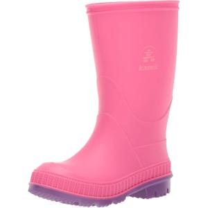 Kamik Stomp Kids Rain Boots, 100% Waterproof Kids Boots(Pink)