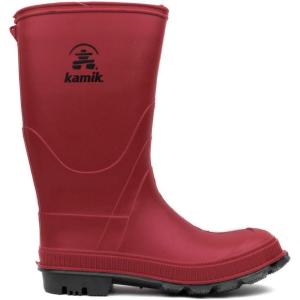Kamik Stomp Kids Rain Boots, 100% Waterproof Kids Boots(Red)