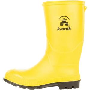 Kamik Unisex-Child Stomp Rain Boot(Yellow/Black Sole)