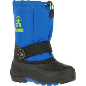 Kamik Unisex-Child Rocket Snow Boot(Blue/Sulfur)